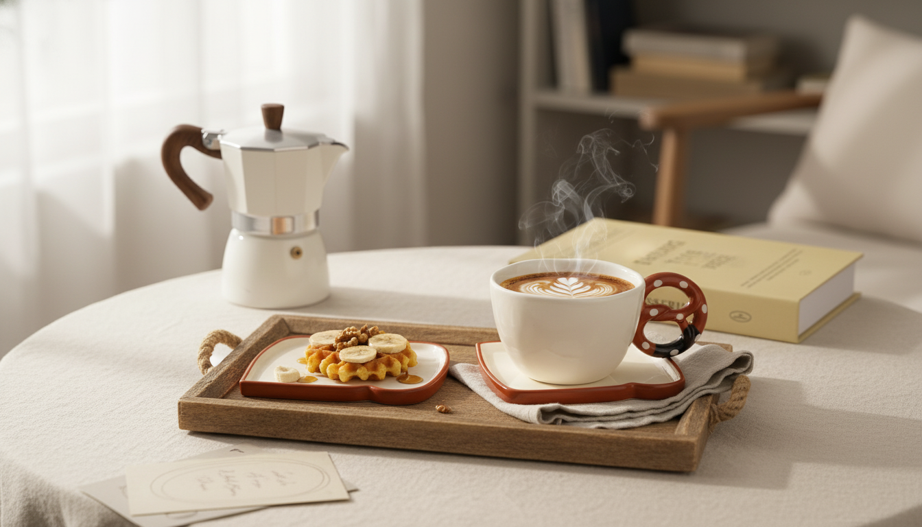 350ml Ceramic Coffee & Tea Mug with Matching Saucer