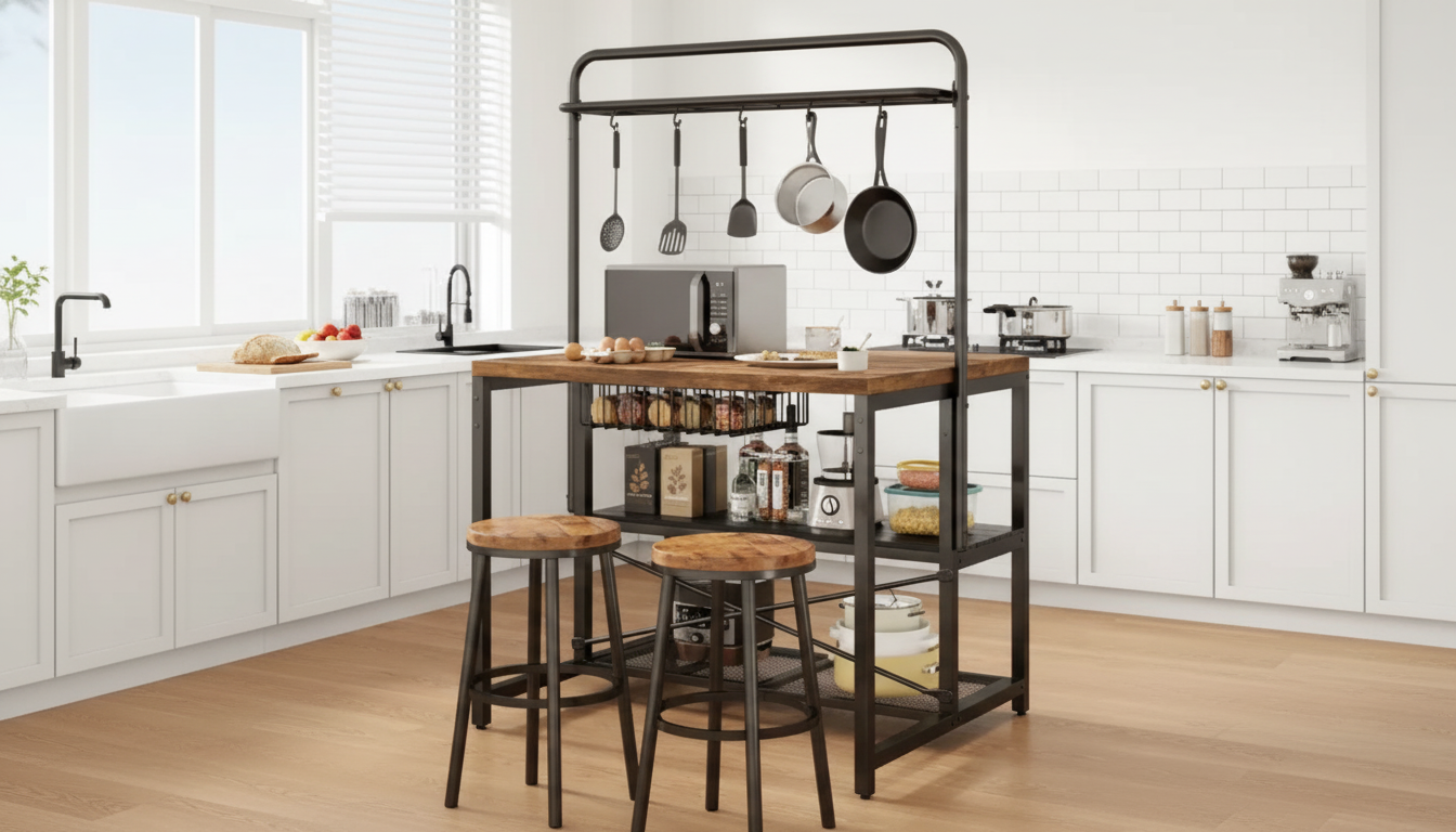 Kitchen Island Table with Storage: Size, Layout, Tips