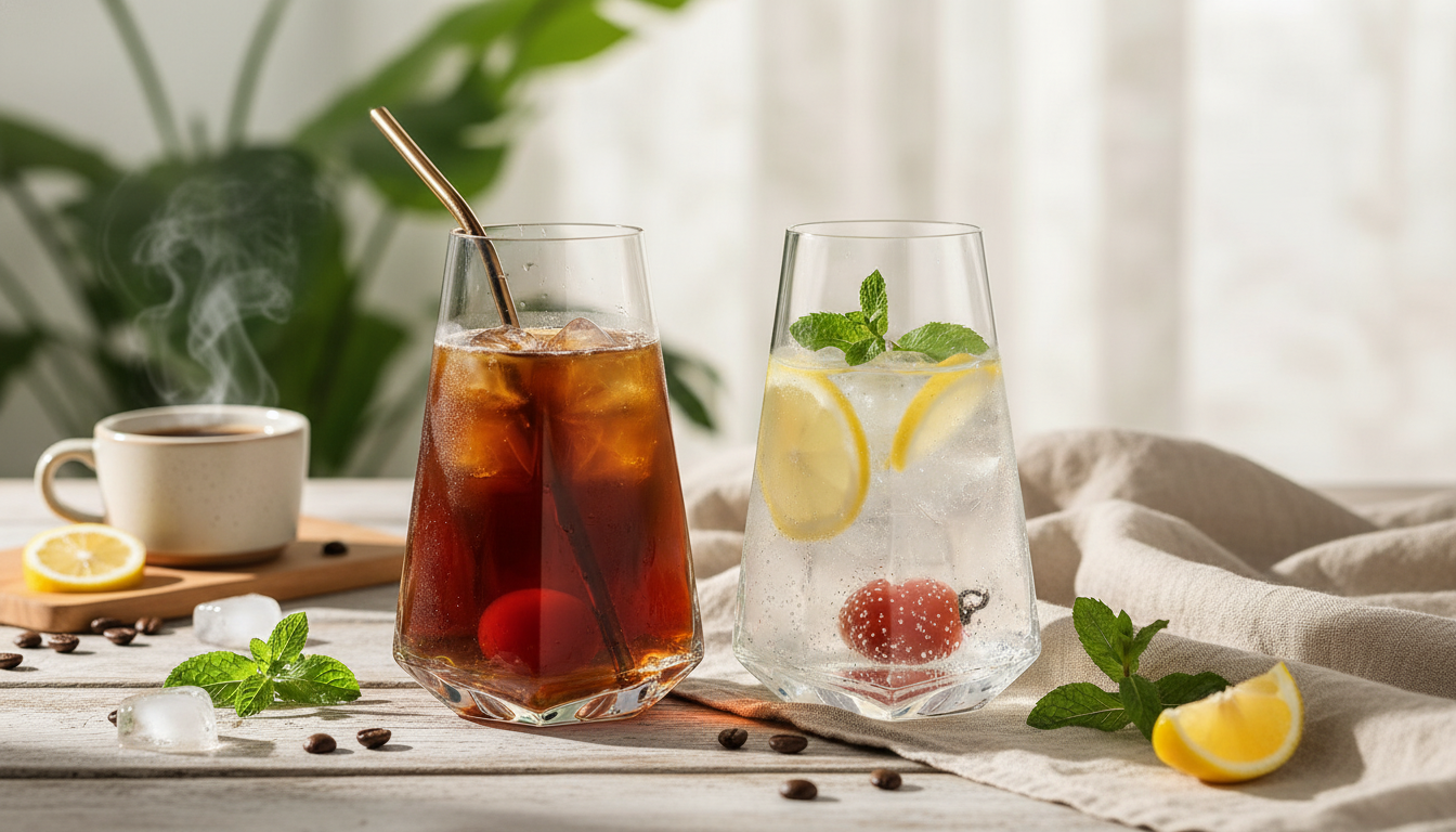 Square Heat-Ready Glass Cup: Coffee, Tea & Iced Drinks