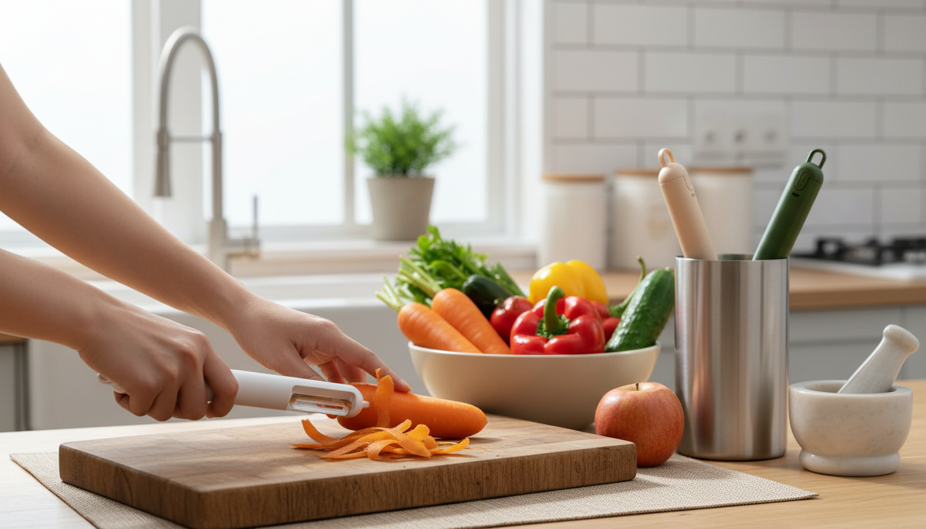 Stainless Steel Peeler for Fast, Clean Veg & Fruit Prep